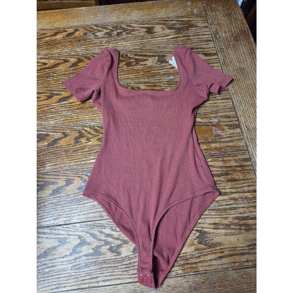Sezane Coline Bodysuit  In Rosewood Sz  Small - Picture 3 of 6